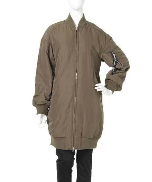 jouetie（ジュエティ）の「ロングMA-1（ジャケット/アウター・レディース・ブラック/ボルドー/ネイビー/カーキ・M）」の8枚目の写真