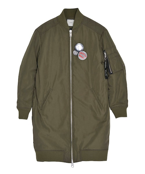 jouetie（ジュエティ）の「ロングMA-1（ジャケット/アウター・レディース・ブラック/ボルドー/ネイビー/カーキ・M）」の2枚目の写真