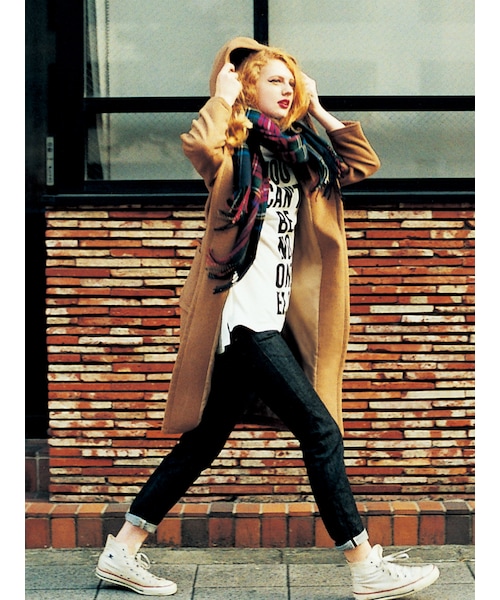 jouetie（ジュエティ）の「ショールカラーチェスターコート（ジャケット/アウター・レディース・チャコールグレー/ベビーピンク/ネイビー/キャメル・M）」の5枚目の写真