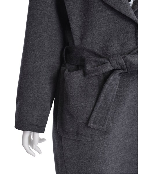 jouetie（ジュエティ）の「ショールカラーチェスターコート（ジャケット/アウター・レディース・チャコールグレー/ベビーピンク/ネイビー/キャメル・M）」の14枚目の写真