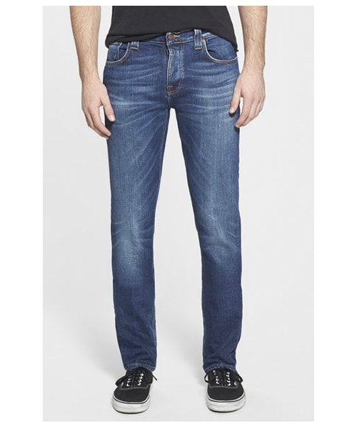 Nudie Jeans（ヌーディージーンズ）の「Nudie Jeans 'Grim Tim' Slim Fit Jeans (Grey/Worn Indigo)（デニムパンツ・メンズ・Grey/ Worn Indigo・Regular 38/Regular 31/Regular 33/Regular 34/Regular 36/Regular 29/Regular 28/Regular 32/Regular 30）」の8枚目の写真