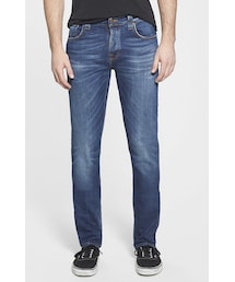 Nudie Jeans | Nudie Jeans 'Grim Tim' Slim Fit Jeans (Grey/Worn Indigo)(デニムパンツ)