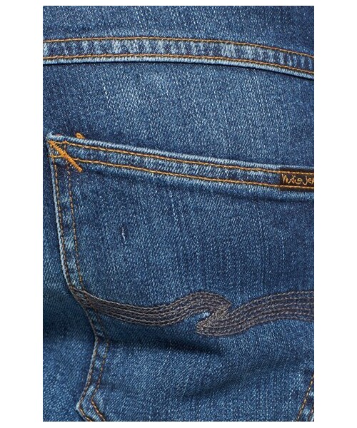 Nudie Jeans（ヌーディージーンズ）の「Nudie Jeans 'Grim Tim' Slim Fit Jeans (Grey/Worn Indigo)（デニムパンツ・メンズ・Grey/ Worn Indigo・Regular 38/Regular 31/Regular 33/Regular 34/Regular 36/Regular 29/Regular 28/Regular 32/Regular 30）」の4枚目の写真