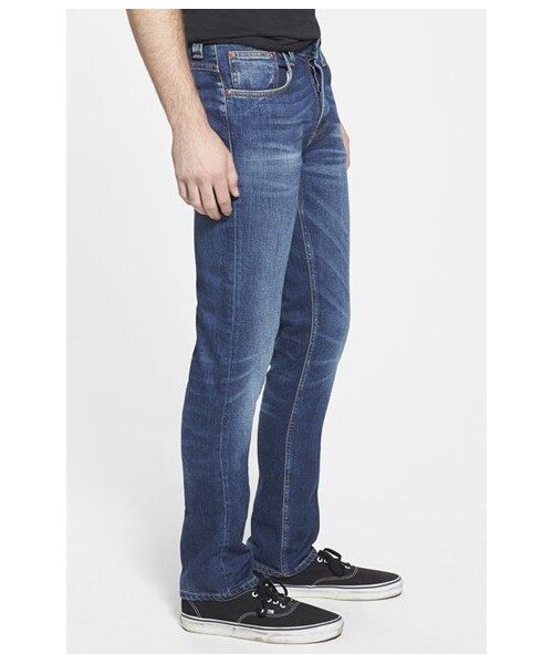 Nudie Jeans（ヌーディージーンズ）の「Nudie Jeans 'Grim Tim' Slim Fit Jeans (Grey/Worn Indigo)（デニムパンツ・メンズ・Grey/ Worn Indigo・Regular 38/Regular 31/Regular 33/Regular 34/Regular 36/Regular 29/Regular 28/Regular 32/Regular 30）」の3枚目の写真