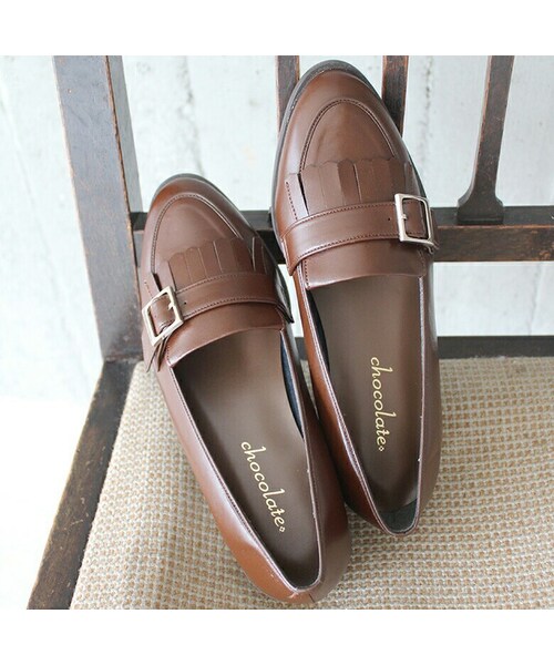 Shoe Fantasy(シューファンタジー)の「日本製 マニッシュフリンジローファー(ローファー・レディース・ブラウン/ブラック/グリーン/ホワイト・22.0~25.0cm/22.0~25.0cm)」の1枚目の写真
