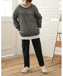 t a r o s u | center press tapered pants(スラックス)