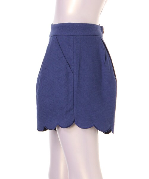 LAGUNAMOON(ラグナムーン)の「【CASUAL】スカラップハイウエストショートパンツ(パンツ・レディース・アイボリー/ブラック/ネイビー・S/M)」の10枚目の写真