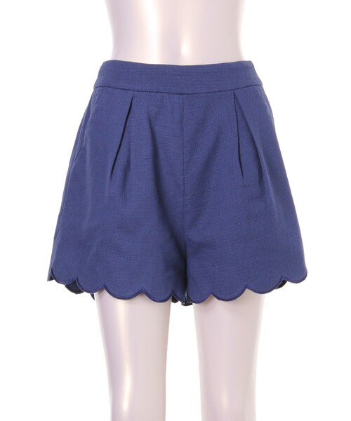 LAGUNAMOON(ラグナムーン)の「【CASUAL】スカラップハイウエストショートパンツ(パンツ・レディース・アイボリー/ブラック/ネイビー・S/M)」の4枚目の写真