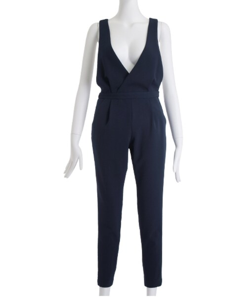 MERCURYDUO(マーキュリーデュオ)の「LUX ロングテーパードサロペット(オールインワン・サロペット・レディース・ブラック/ネイビー/キャメル・S/M)」の4枚目の写真