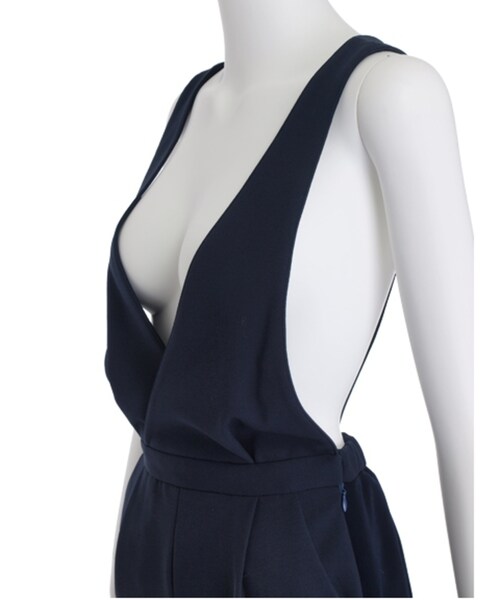 MERCURYDUO(マーキュリーデュオ)の「LUX ロングテーパードサロペット(オールインワン・サロペット・レディース・ブラック/ネイビー/キャメル・S/M)」の10枚目の写真