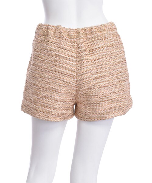 MERCURYDUO(マーキュリーデュオ)の「【DUO】タックツイードSIMPLE SPT(パンツ・レディース・アイボリー/ブラック/ベージュ・F)」の6枚目の写真