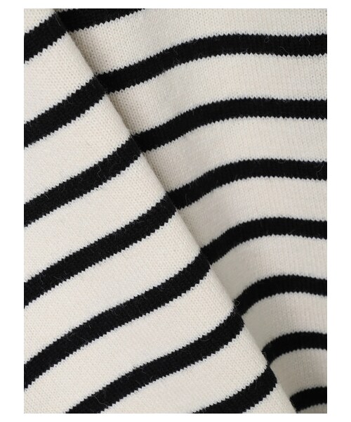 YECCA VECCA(イェッカヴェッカ)の「・2way配色ボーダーニット(トップス・アイボリー/ブラック・F)」の8枚目の写真