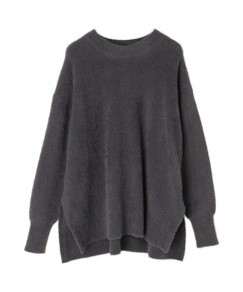 YECCA VECCA（イェッカヴェッカ）の「・裾スリットフェザーニット（トップス・チャコールグレー/ライトベージュ/イエロー/ラベンダー・F）」の14枚目の写真