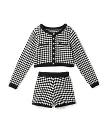 GRL | ダイヤ柄カーディガンXショートパンツセットアップ(セットアップ)