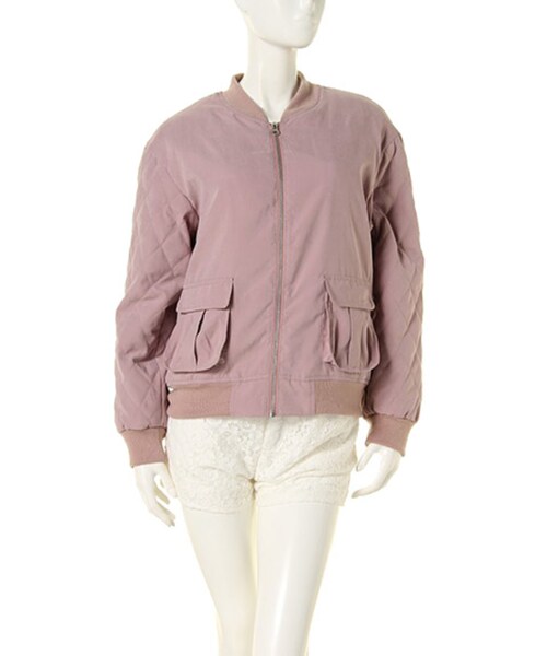 merry jenny（メリージェニー）の「ピーチレースアップブルゾン（ジャケット/アウター・レディース・ブラック/ピンク/ブルー・F）」の3枚目の写真