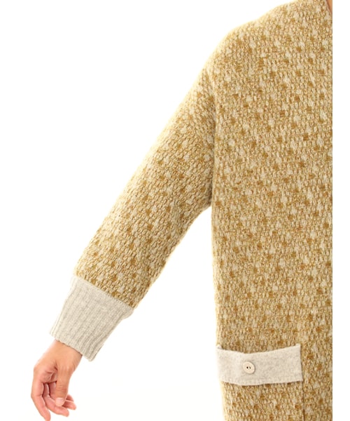 ADIEU TRISTESSE(アデュートリステス)の「強縮ジャガードコンビニットコート(トップス・レディース・ベージュ系/チャコール系・F)」の7枚目の写真