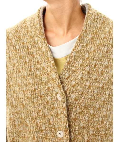 ADIEU TRISTESSE(アデュートリステス)の「強縮ジャガードコンビニットコート(トップス・レディース・ベージュ系/チャコール系・F)」の6枚目の写真