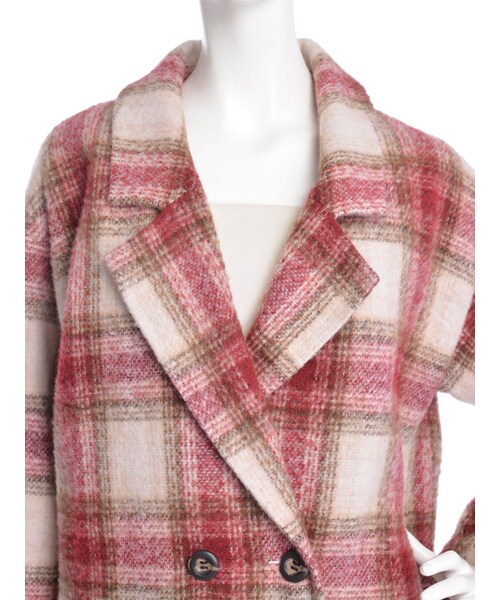 merry jenny（メリージェニー）の「【casual】チェックチェスターコート（ジャケット/アウター・レディース・ブラック/レッド/ブルー・F）」の10枚目の写真