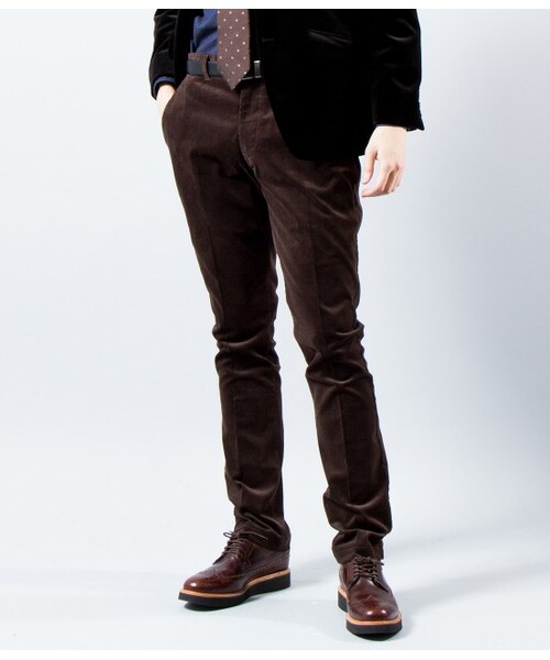 JUNMEN(ジュンメン)の「【先行予約】ストレッチコーデュロイトラウザース(パンツ・メンズ・ダークブラウン/ベージュ/ネイビー・S/M/L/L1)」の1枚目の写真