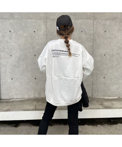 copine(コピン)の「裏起毛フロント&バックロゴスウェット(3color)(スウェット・レディース・ホワイト/グレー/ブラック・ワンサイズ)」の1枚目の写真