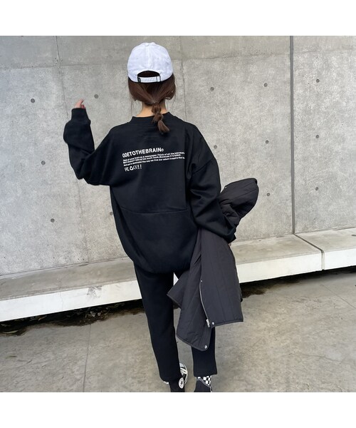 copine(コピン)の「裏起毛フロント&バックロゴスウェット(3color)(スウェット・レディース・ホワイト/グレー/ブラック・ワンサイズ)」の2枚目の写真