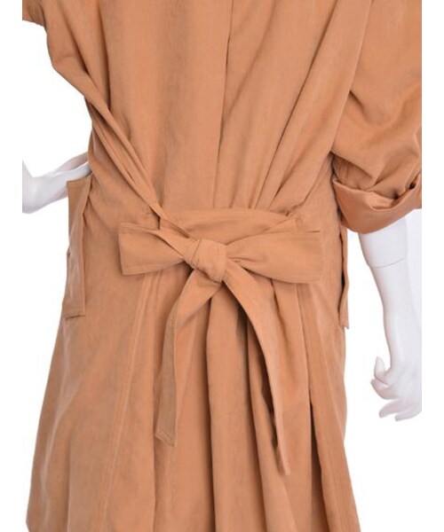 MICOAMERI（ミコアメリ）の「TRENCH CT（ジャケット/アウター・レディース・オフホワイト/ブラウン/カーキ・F）」の15枚目の写真