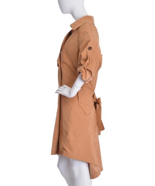 MICOAMERI（ミコアメリ）の「TRENCH CT（ジャケット/アウター・レディース・オフホワイト/ブラウン/カーキ・F）」の13枚目の写真