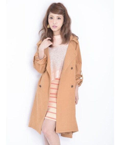 MICOAMERI（ミコアメリ）の「TRENCH CT（ジャケット/アウター・レディース・オフホワイト/ブラウン/カーキ・F）」の9枚目の写真