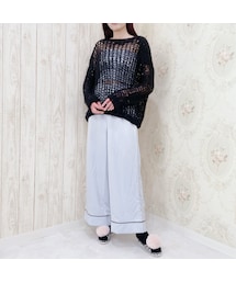 lilLilly | 【12/3 12:00先行発売】パイピングロングパンツ(パンツ)