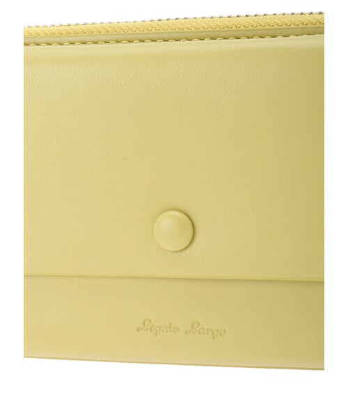 Green　Parks（グリーンパークス）の「【予約】・別注 Legato Largo フェイクレザー長財布（財布/小物・ライトグレー/グレーベージュ/ブラウン/ライムグリーン・F）」の4枚目の写真