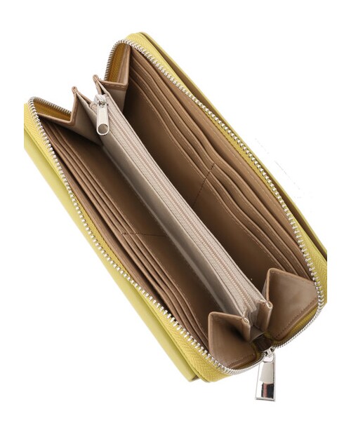 Green　Parks（グリーンパークス）の「【予約】・別注 Legato Largo フェイクレザー長財布（財布/小物・ライトグレー/グレーベージュ/ブラウン/ライムグリーン・F）」の7枚目の写真