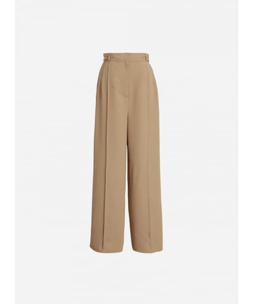 Marjorie（マージョリー）の「雪域風光，金屬釦飾立體壓摺直筒寬褲（パンツ・レディース・黃綠/卡其・XS/S/M/L）」の17枚目の写真