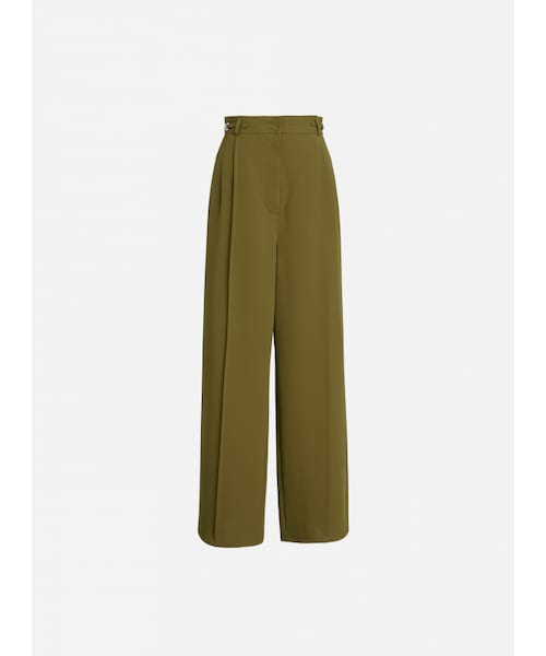 Marjorie（マージョリー）の「雪域風光，金屬釦飾立體壓摺直筒寬褲（パンツ・レディース・黃綠/卡其・XS/S/M/L）」の7枚目の写真