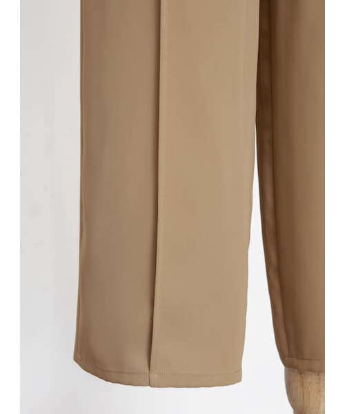 Marjorie（マージョリー）の「雪域風光，金屬釦飾立體壓摺直筒寬褲（パンツ・レディース・黃綠/卡其・XS/S/M/L）」の10枚目の写真