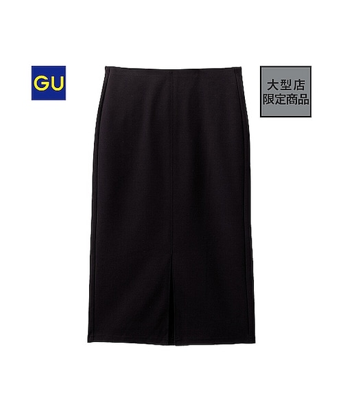 GU（ジーユー）の「（GU）スリットペンシルスカート（WOMEN ⁄ スカート・レディース・DARK GRAY/NAVY/BLACK・S/M/L/XL）」の2枚目の写真