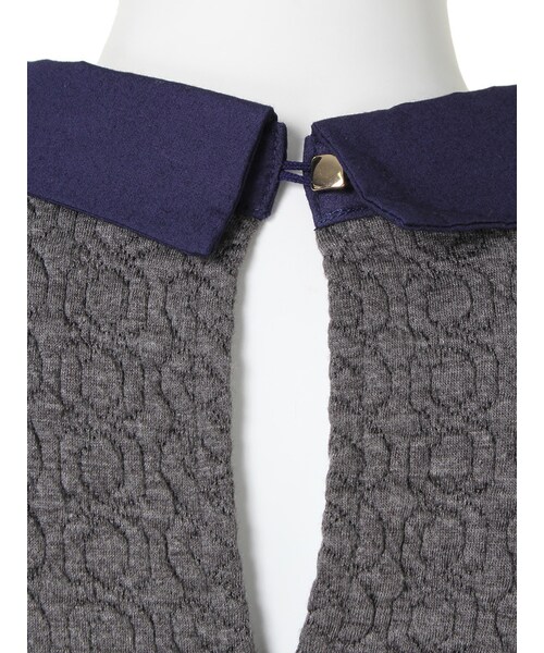 MURUA（ムルーア）の「【FEMININE】ジャガードカラーTOPS（トップス・レディース・ホワイト/グレー/ブラック・1/2）」の9枚目の写真