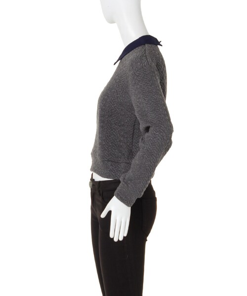 MURUA（ムルーア）の「【FEMININE】ジャガードカラーTOPS（トップス・レディース・ホワイト/グレー/ブラック・1/2）」の6枚目の写真