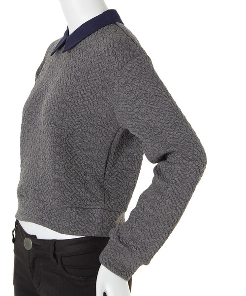 MURUA（ムルーア）の「【FEMININE】ジャガードカラーTOPS（トップス・レディース・ホワイト/グレー/ブラック・1/2）」の10枚目の写真