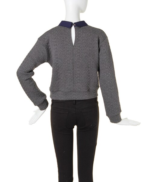 MURUA（ムルーア）の「【FEMININE】ジャガードカラーTOPS（トップス・レディース・ホワイト/グレー/ブラック・1/2）」の7枚目の写真