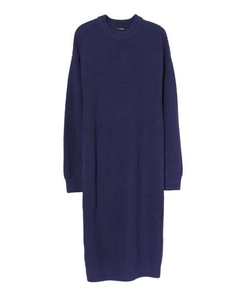 MURUA（ムルーア）の「【CASUAL】スタンドネックロングニットOP（ワンピース/ドレス・レディース・ブラック/グリーン/ネイビー/ミックス・1/2）」の14枚目の写真