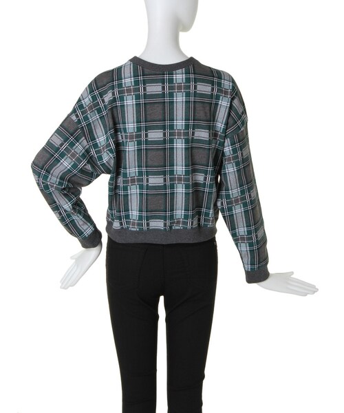 MURUA（ムルーア）の「【CASUAL】チェックスウェットＰＯ（トップス・レディース・レッド/グリーン・F）」の5枚目の写真