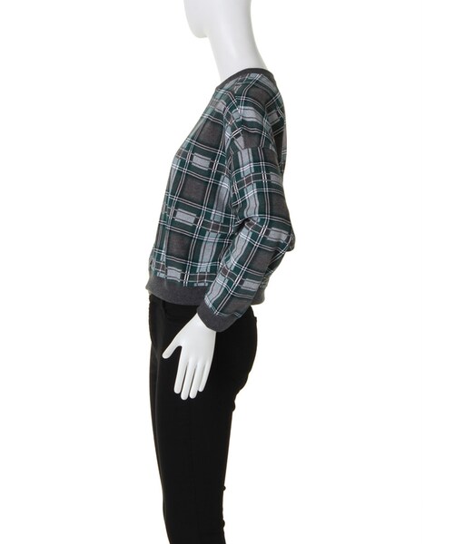 MURUA（ムルーア）の「【CASUAL】チェックスウェットＰＯ（トップス・レディース・レッド/グリーン・F）」の4枚目の写真