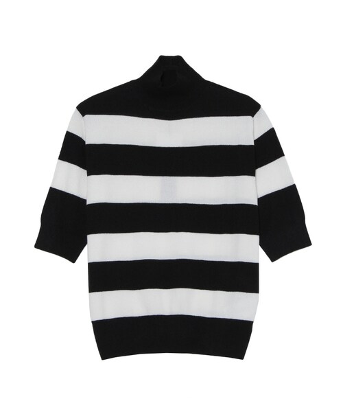 MURUA（ムルーア）の「【CASUAL】ハーフスリーブタートルTOPS（トップス・レディース・ホワイト/ブラック/ミックス・1/2）」の10枚目の写真