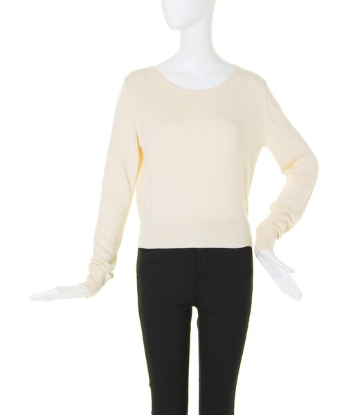 MURUA（ムルーア）の「【CASUAL】smooth skinny knit (ＰＯ)（トップス・レディース・ライトグレー/ブラック/マスタード/グリーン/ベージュ・F）」の3枚目の写真