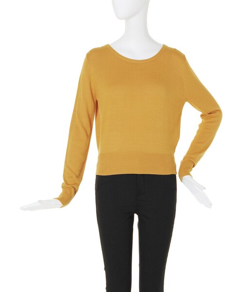 MURUA（ムルーア）の「【CASUAL】smooth skinny knit (ＰＯ)（トップス・レディース・ライトグレー/ブラック/マスタード/グリーン/ベージュ・F）」の5枚目の写真