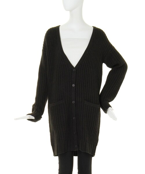 MURUA（ムルーア）の「【CASUAL】リブKNITミディアムカーデ（その他・レディース・ホワイト/ブラック/ミックス・F）」の2枚目の写真