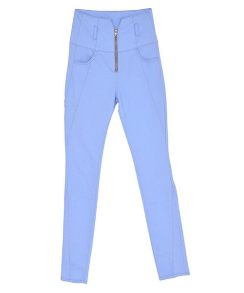 MURUA（ムルーア）の「【CASUAL】カラーZIPスキニーPT（パンツ・レディース・ブラック/イエロー/アイスブルー/ネイビー・0/1/2）」の2枚目の写真