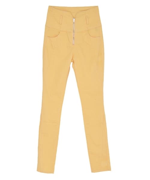 MURUA（ムルーア）の「【CASUAL】カラーZIPスキニーPT（パンツ・レディース・ブラック/イエロー/アイスブルー/ネイビー・0/1/2）」の4枚目の写真