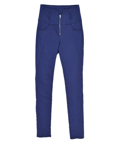 MURUA（ムルーア）の「【CASUAL】カラーZIPスキニーPT（パンツ・レディース・ブラック/イエロー/アイスブルー/ネイビー・0/1/2）」の3枚目の写真