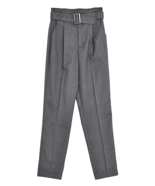 MURUA（ムルーア）の「【CASUAL】ベルト付スラックスPT（パンツ・レディース・グレー/ブラック/ミックス・1/2）」の2枚目の写真